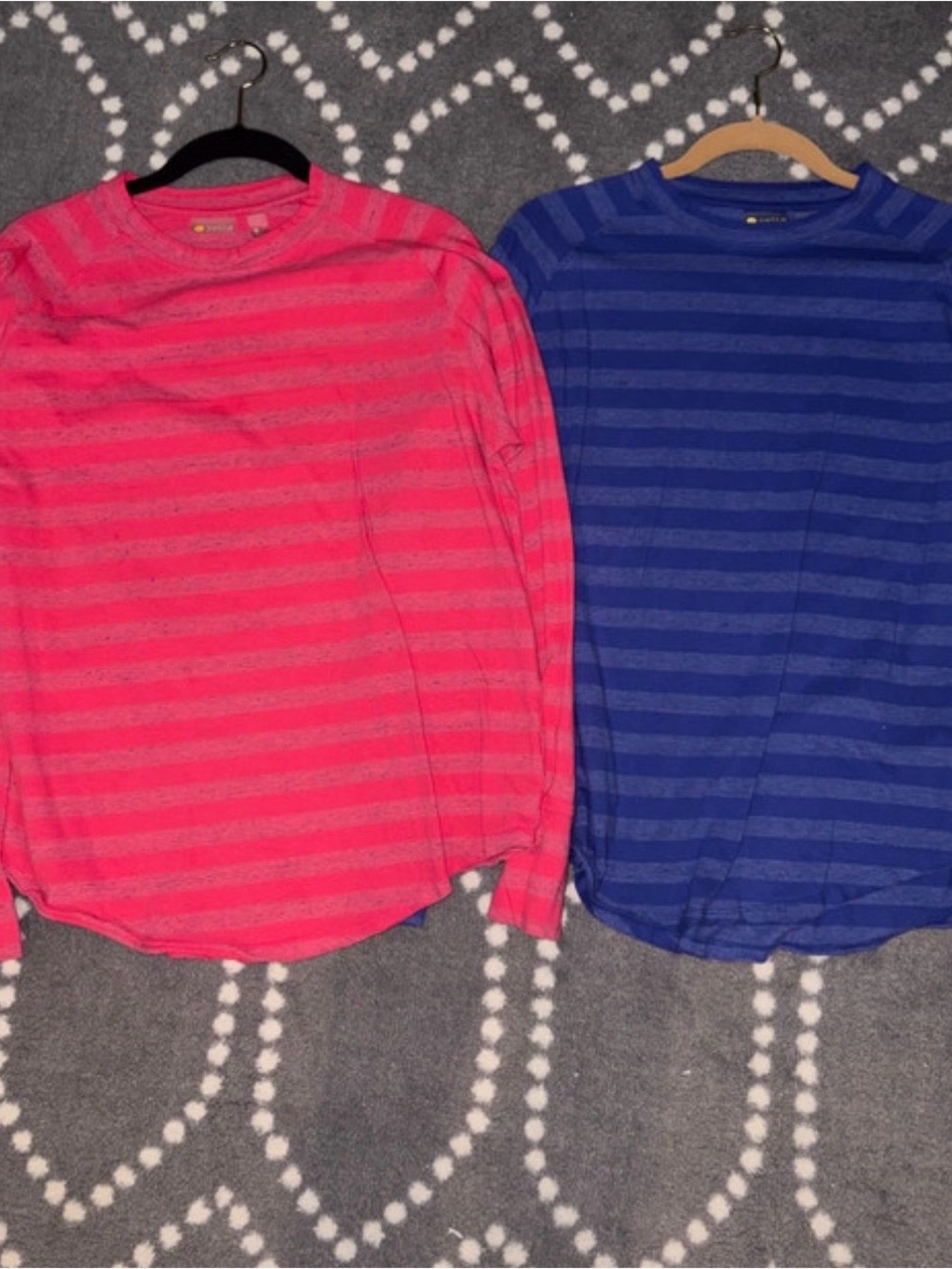 Zella Women's Striped Tunic Tops - Pink and Blue